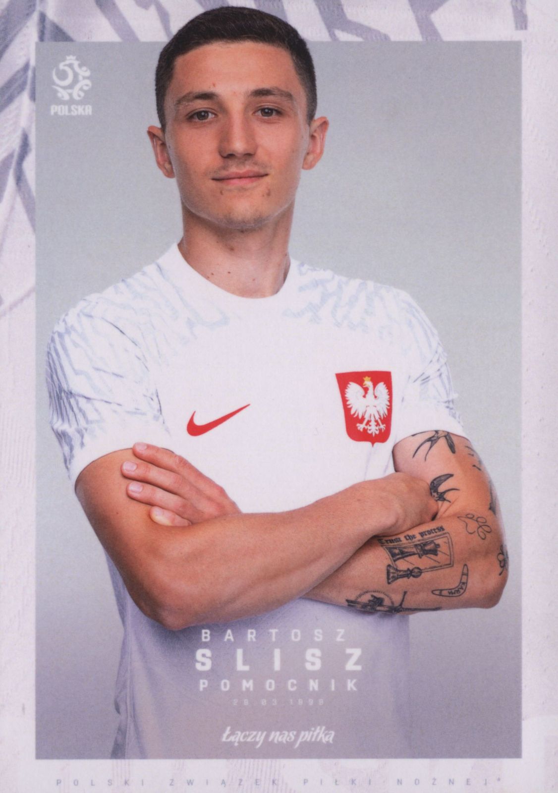 W reprezentacji Bartosz Slisz zadebiutował dzięki portugalskiemu trenerowi Paulo Sousie, który wpuścił go na boisko w drugiej połowie wyjazdowego  meczu z San Marino, we wrześniu 2021 roku. Zdj. PZPN